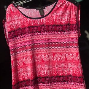 Susan Lawrence, Elephants, Hot pink, short sleeve